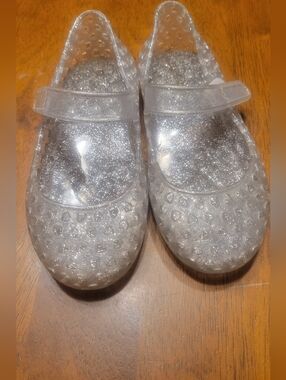 Old Navy Clear Glitter Jelly Shoes Toddler Size 8